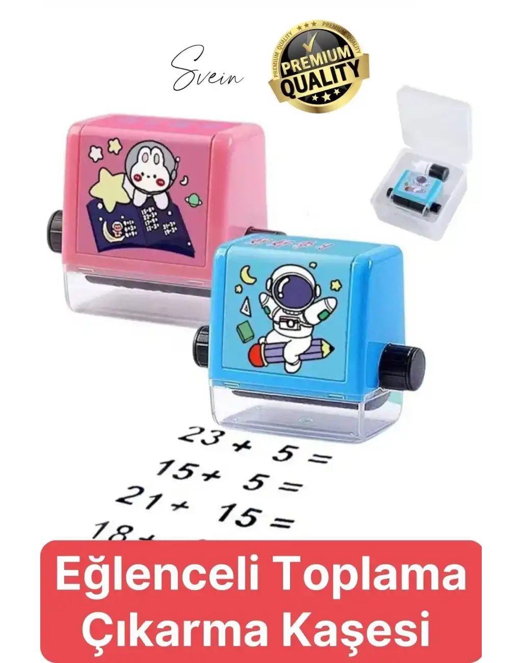 Eğitici Matematik Soru Silindiri Ekleme Toplama Çıkarma Kaydırma Mühür İlkokul Çocuk Alıştırma Kaşe