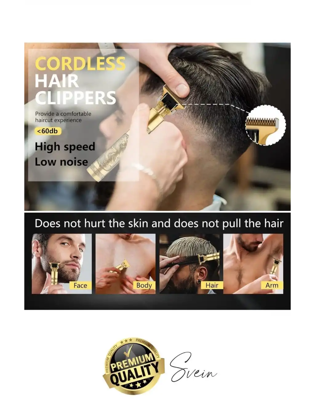 Profesyonel Vintage Taşınabilir Elektrikli Şarjlı Saç Kesme Makinesi Erkek Sakal Tıraş Düzeltici