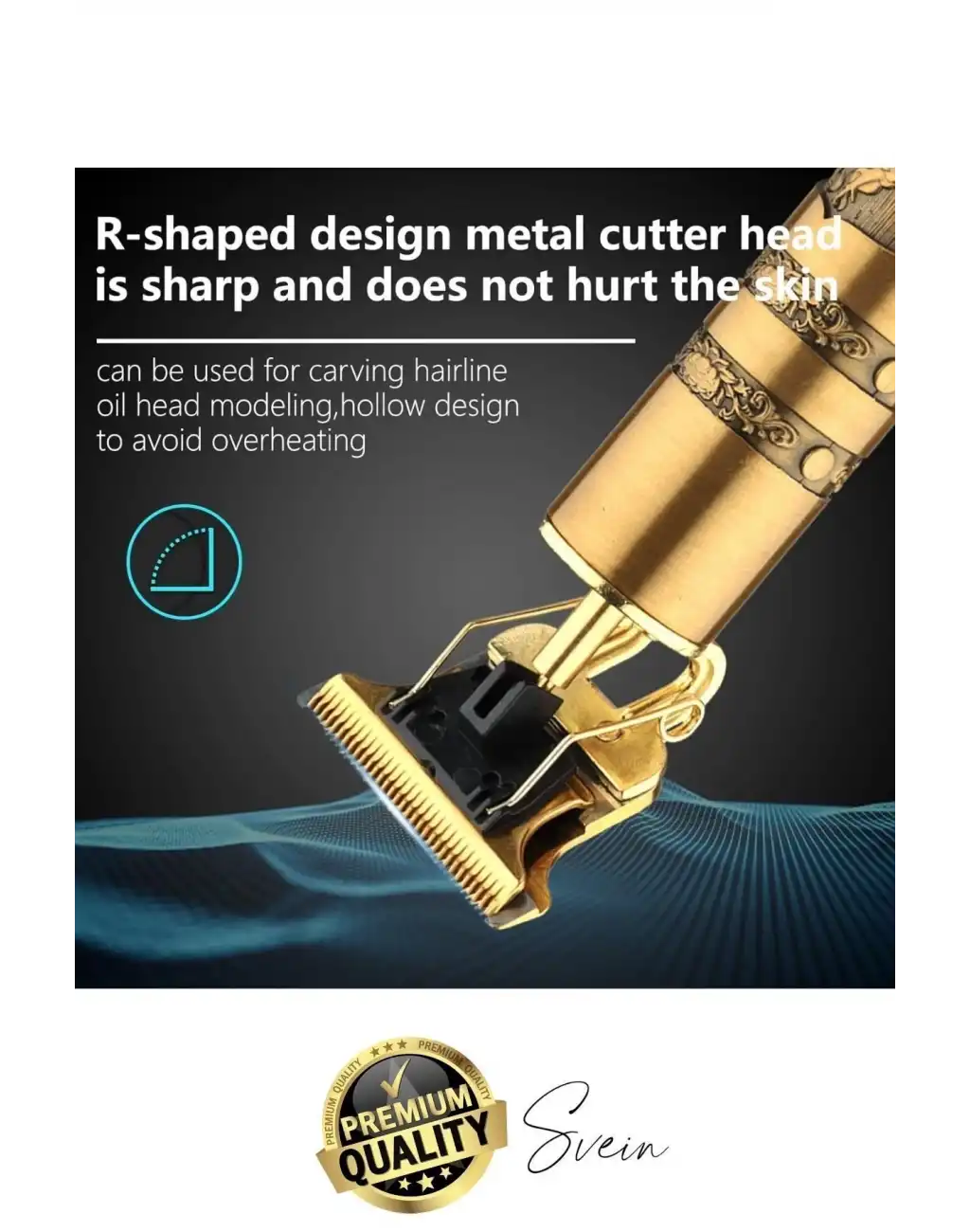 Profesyonel Vintage Taşınabilir Elektrikli Şarjlı Saç Kesme Makinesi Erkek Sakal Tıraş Düzeltici