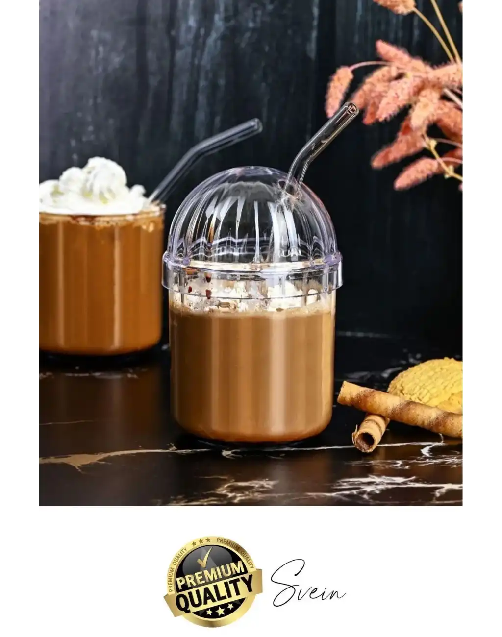 4lü Kapaklı Cam Pipetli Kristal Sert Mika Bardak Limonata Çay Kahvaltı Kupa Kahve Fincan Pinterest