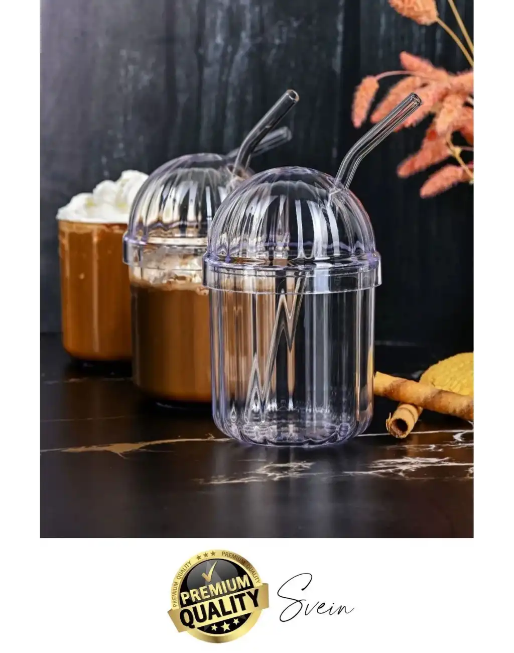 4lü Kapaklı Cam Pipetli Kristal Sert Mika Bardak Limonata Çay Kahvaltı Kupa Kahve Fincan Pinterest