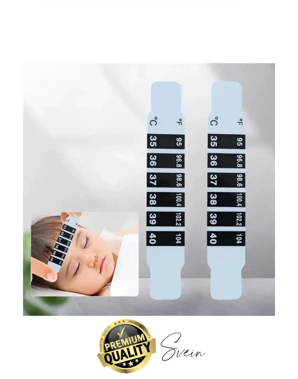 5li Alın Şerit Termometre Esnek Kullanımlık Su Süt Isı Ateş Vücut Bebek Çocuk Sıcaklık Ölçer