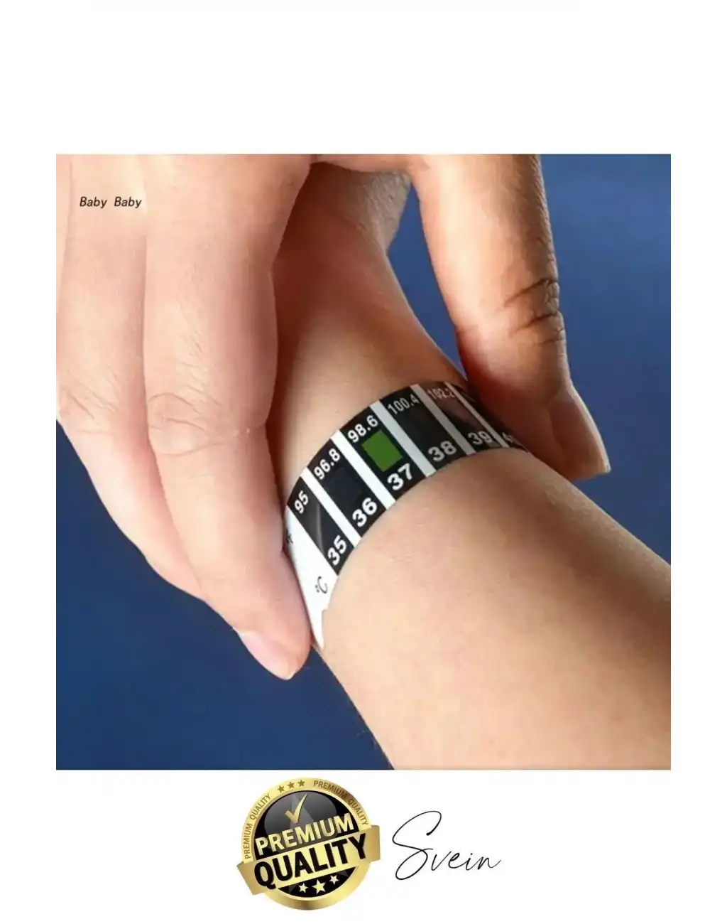 10lu Alın Şerit Termometre Esnek Kullanımlık Su Süt Isı Ateş Vücut Bebek Çocuk Sıcaklık Ölçer