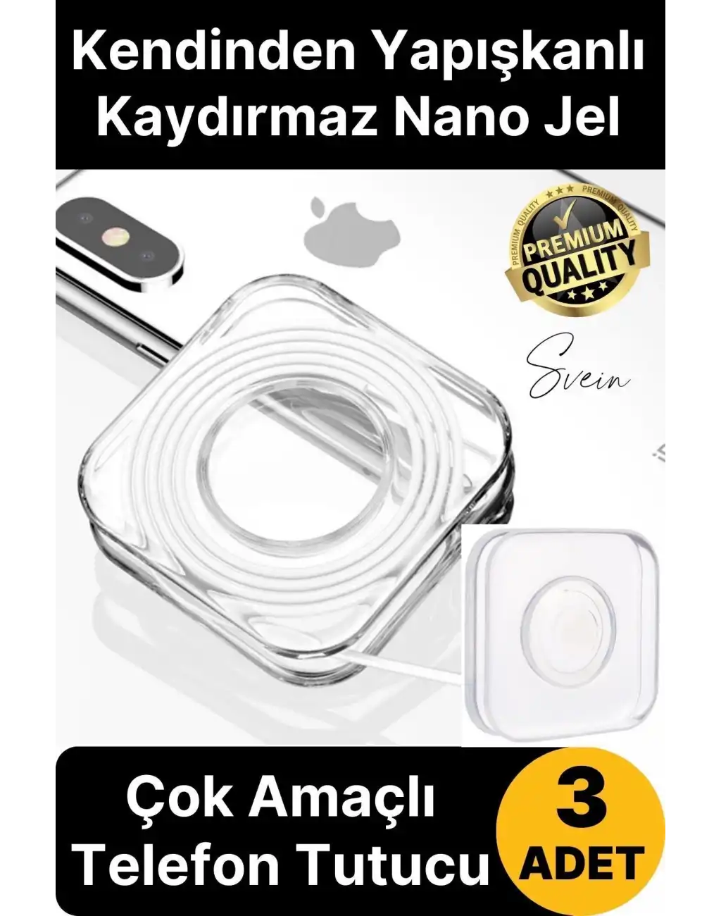 Nano Jel Pedi Sihirli Yıkanabilir Çok Amaçlı Fonksiyonel Kaymaz Evrensel Sabitleme Telefon Tutucu