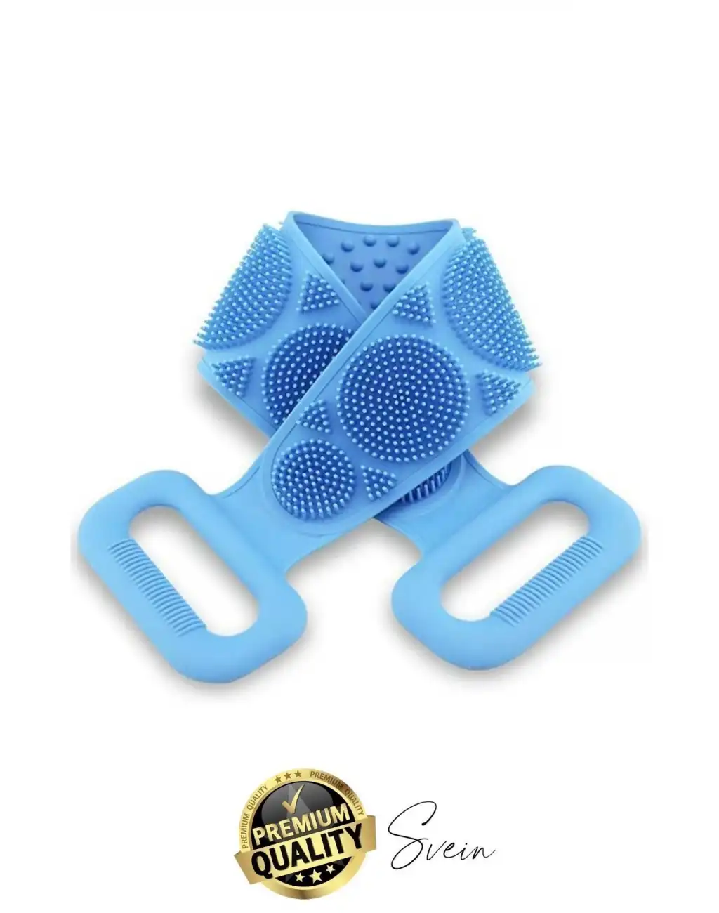 Banyo Duş Sırt Kesesi Çift Taraflı Silikon Lifi Fırçası 70 Cm Cilt Temizlik Peeling Masaj Uzun