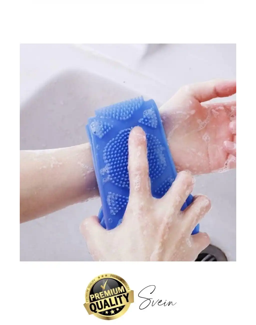 Banyo Duş Sırt Kesesi Çift Taraflı Silikon Lifi Fırçası 70 Cm Cilt Temizlik Peeling Masaj Uzun