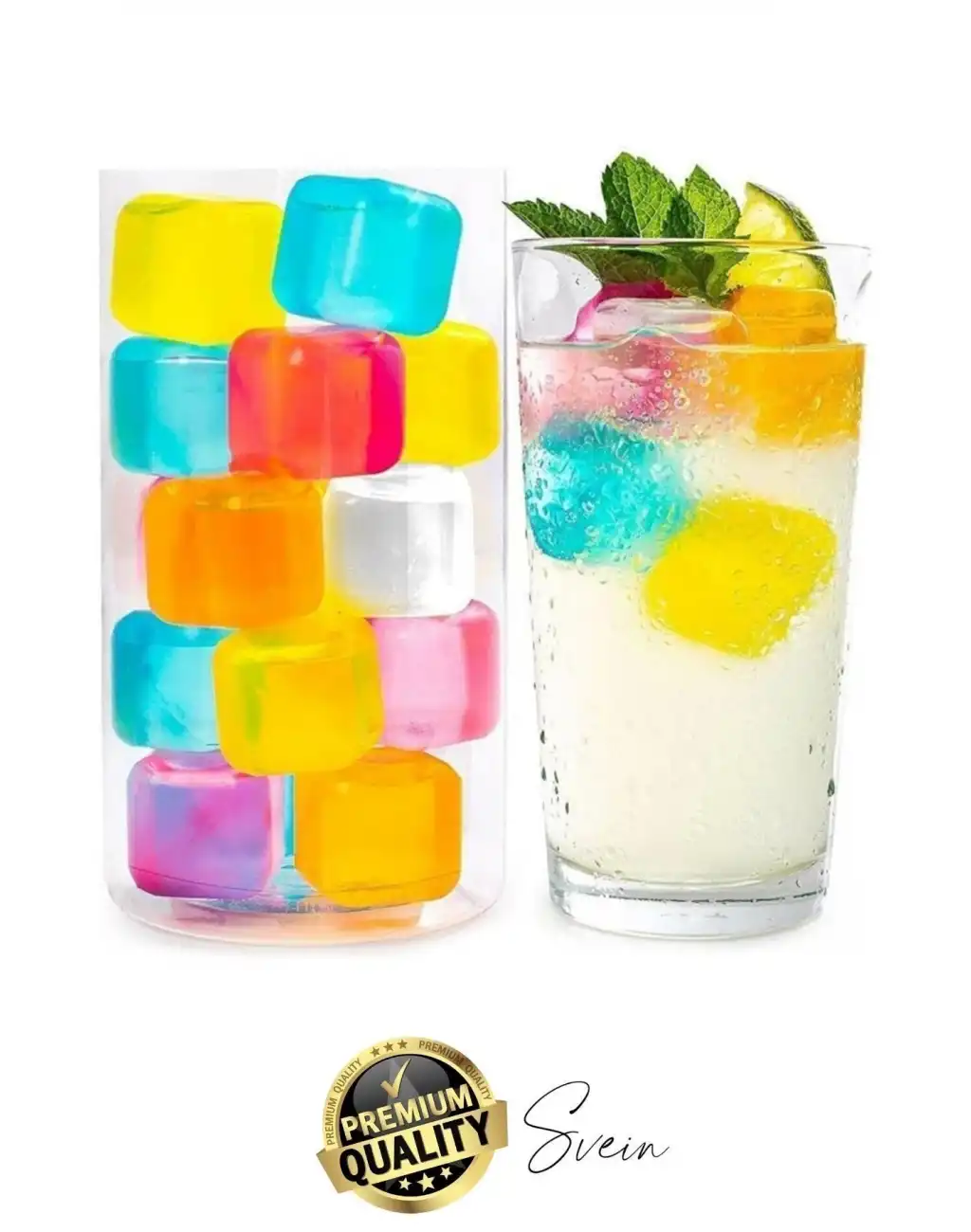 12li Renkli Buz Küpü Kalıbı Aşınmaya Dayanıklı Tükenmez Viski Küpleri Plastik Yıkanabilir Silikon