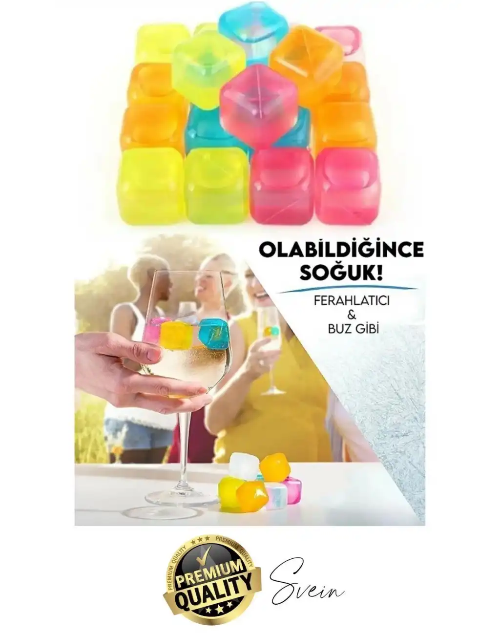 12li Renkli Buz Küpü Kalıbı Aşınmaya Dayanıklı Tükenmez Viski Küpleri Plastik Yıkanabilir Silikon