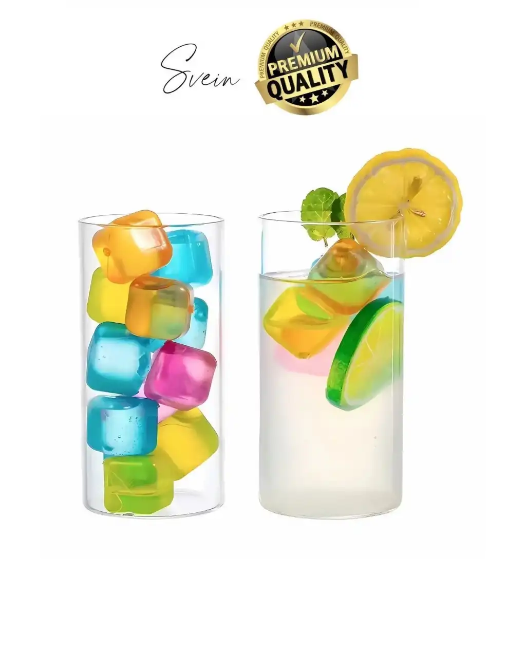 12li Renkli Buz Küpü Kalıbı Aşınmaya Dayanıklı Tükenmez Viski Küpleri Plastik Yıkanabilir Silikon