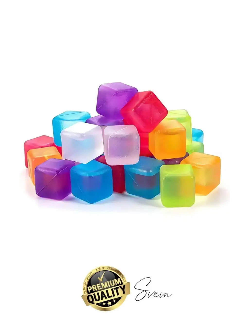 12li Renkli Buz Küpü Kalıbı Aşınmaya Dayanıklı Tükenmez Viski Küpleri Plastik Yıkanabilir Silikon