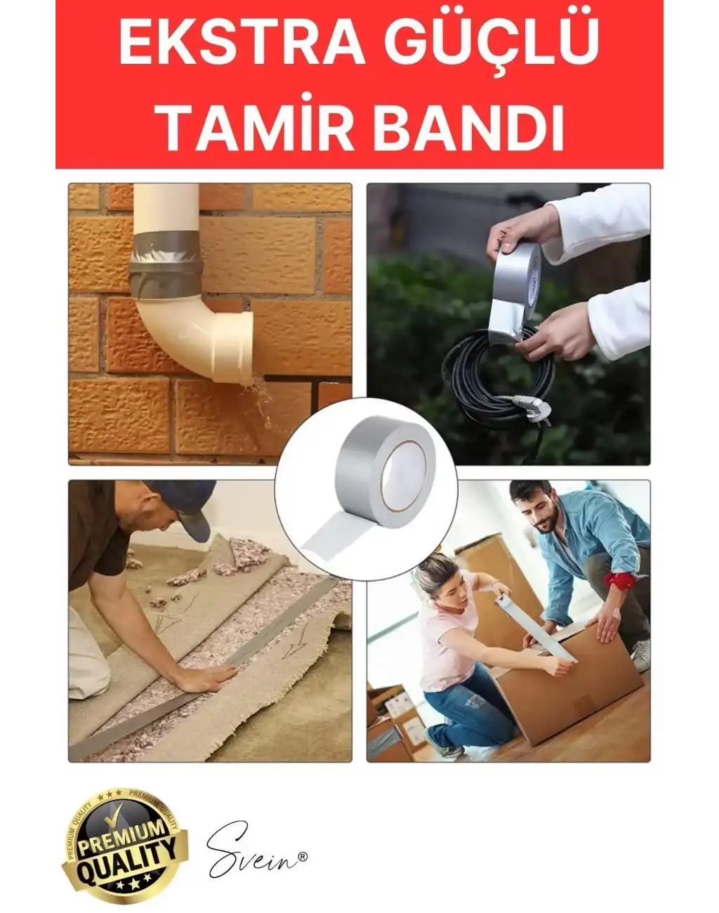 50 Adet 10 Mt Gri Lifli Tamir Takviye Onarım Bandı Su Geçirmez Sızdırmaz Kuvvetli Dayanıklı Çatlak
