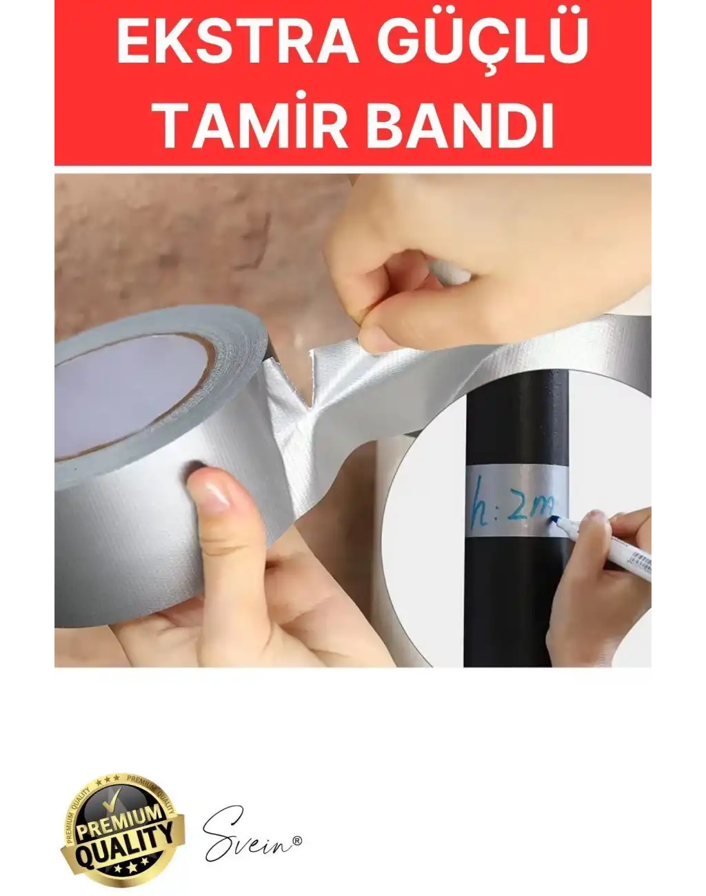 30 Adet 10 Mt Gri Lifli Tamir Takviye Onarım Bandı Su Geçirmez Sızdırmaz Kuvvetli Dayanıklı Çatlak