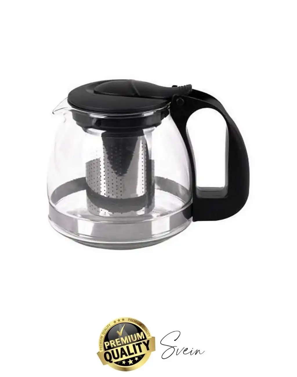 Premium Borosilikat Cam Demlik Isı Dayanıklı Şeffaf Süzgeçli Gevşek Yaprak Çay Makinesi Kapaklı