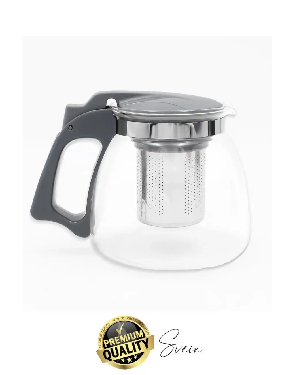 Premium Borosilikat Cam Demlik Isı Dayanıklı Şeffaf Süzgeçli Gevşek Yaprak Çay Makinesi Kapaklı