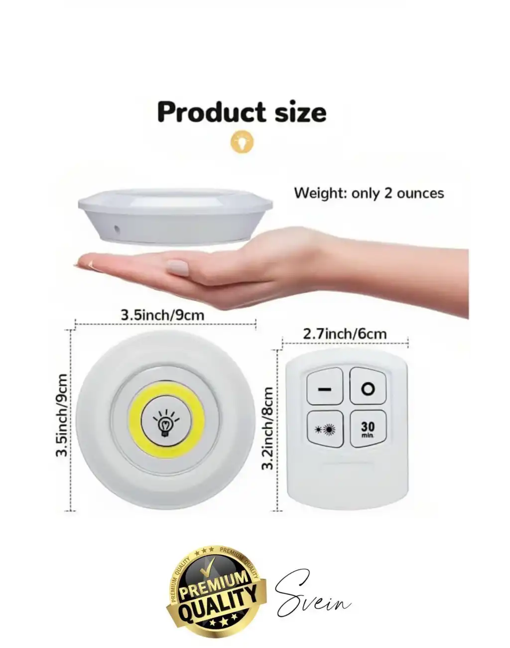 Kablosuz Uzaktan Kumandalı Beyaz 3lü Led Okuma Işık Gece Lambası Mutfak Dolap Koridor Pilli Dolapiçi