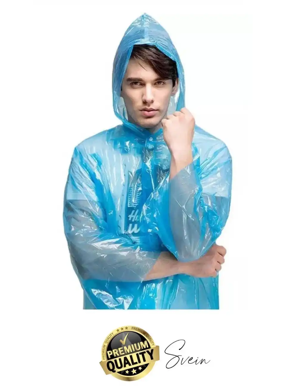 10lu Taşınabilir Kadın Erkek Unisex Yağmurluk Su Geçirmez Kullanımlık Kamp Yürüyüş Kapşonlu