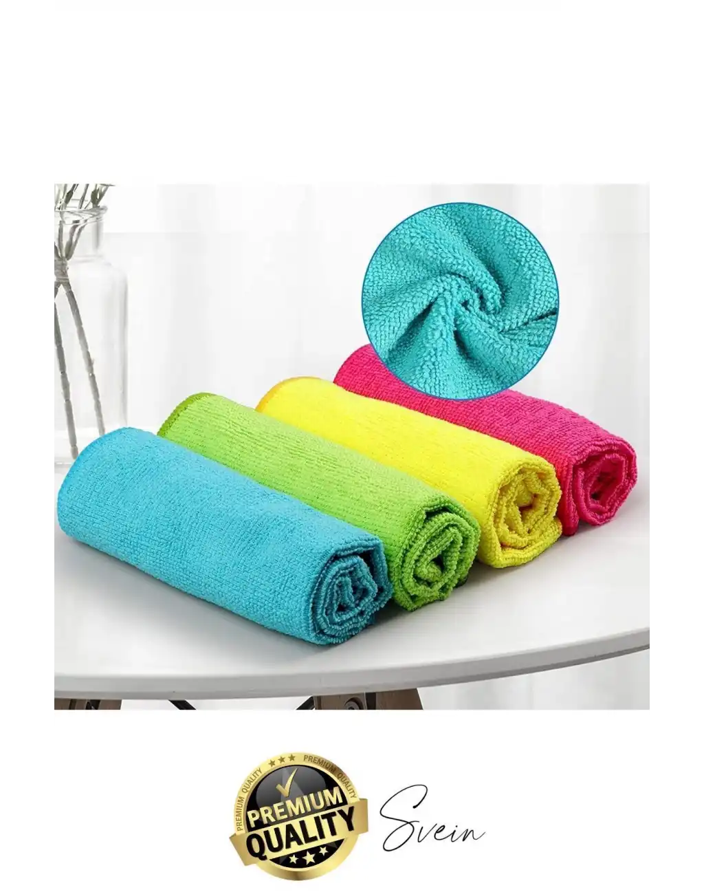 4lü Çok Amaçlı Kaliteli Mikrofiber Süper Emici Silme Kurulama Toz Bezi Cam Mutfak Temizlik Renkli