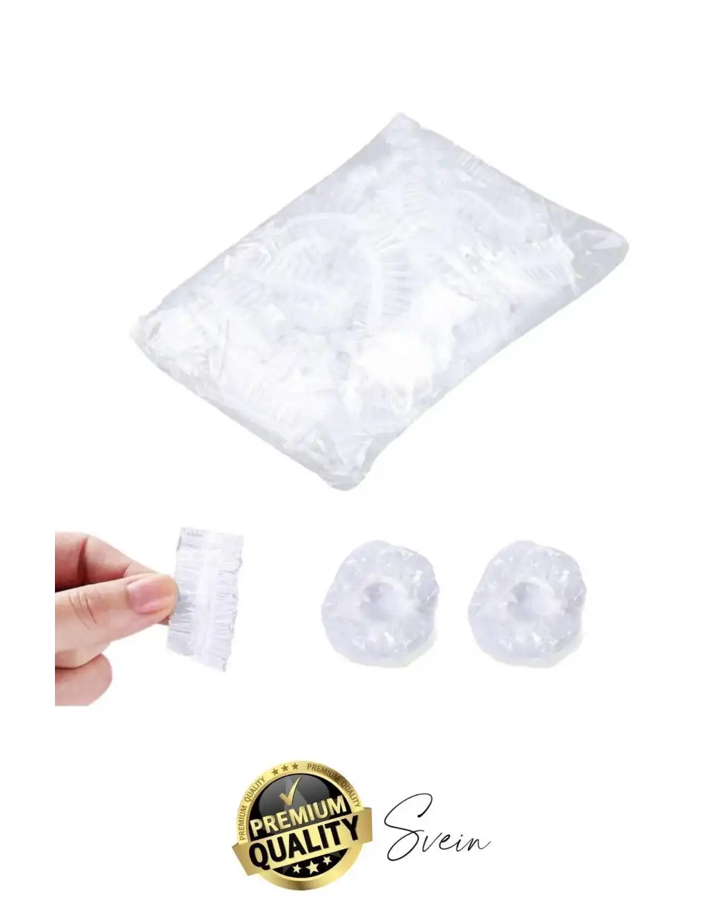 Pratik Su Geçirmez Çocuk Yetişkin Koruyucu Dayanıklı Esnek Şeffaf Uyumlu Lastikli Kulak Bonesi