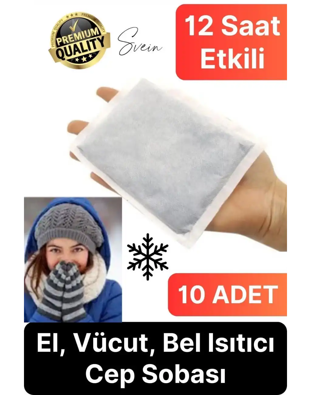 10 Adet Cep Sobası Sıcak Jel Dağcılık Tatil   Kış 12 Saat Isıtıcı Vücut El Bel Ayak Isınmatik