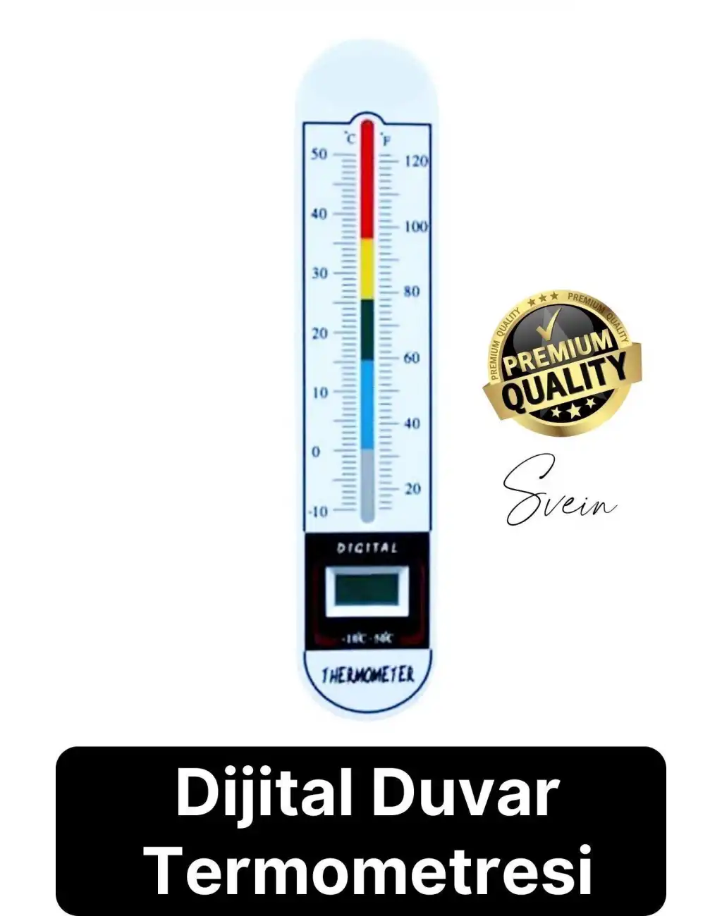 Premium Dijital Termometre Derece Açık Kapalı Duvara Monte Sıcaklık Isı Ölçüm Kontrol Cihazı