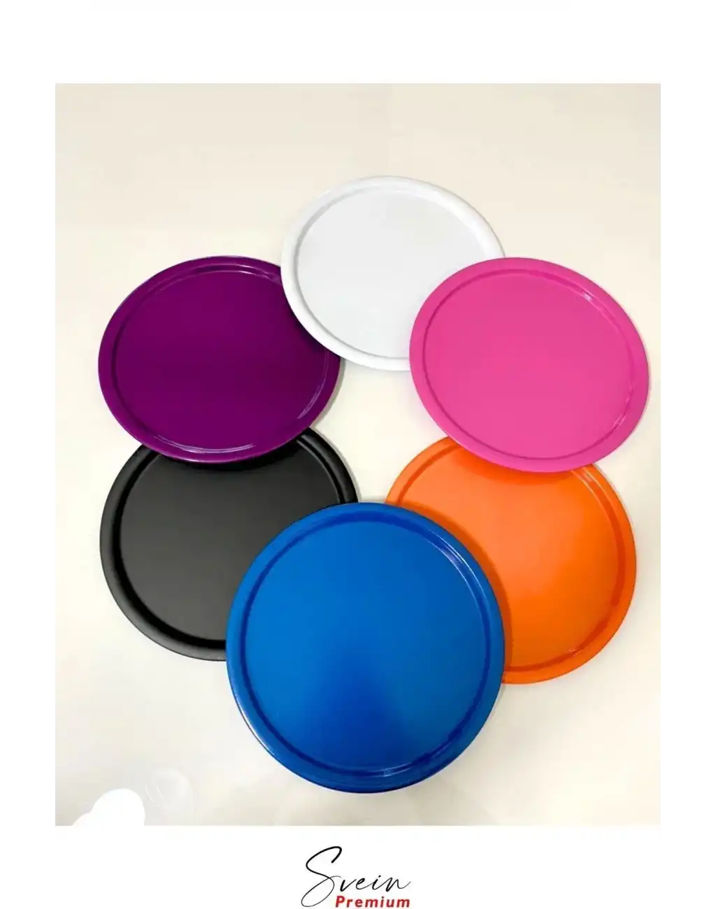 Özel Üretim 6 Parça Renkli Metal Yuvarlak Paslanmaz Baton Tepsi Sunum Seti Çay Kahve Pasta Yemek