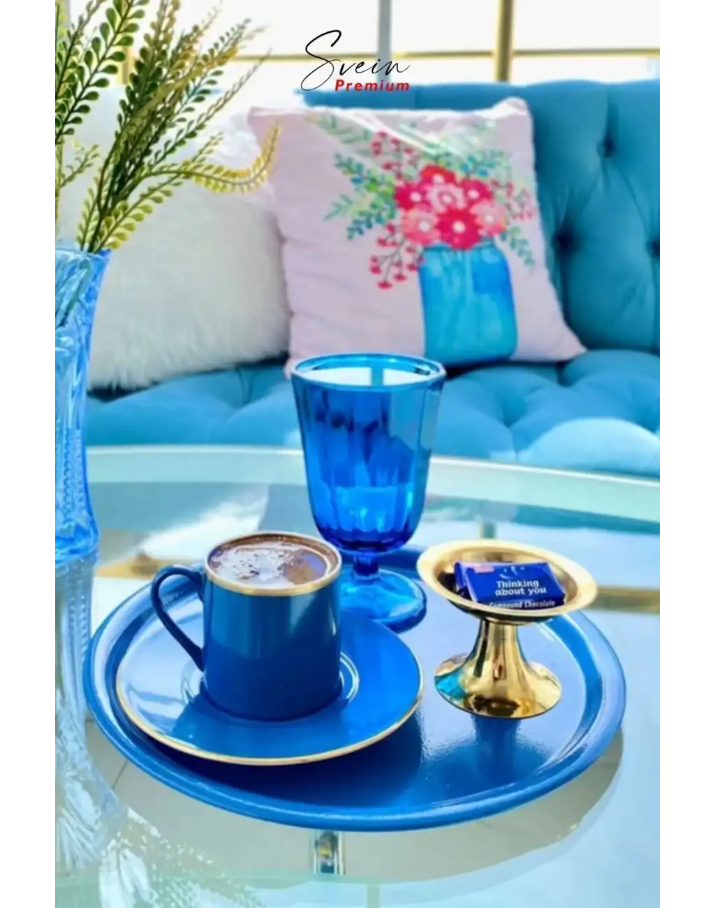 Özel Üretim 6 Parça Renkli Metal Yuvarlak Paslanmaz Baton Tepsi Sunum Seti Çay Kahve Pasta Yemek