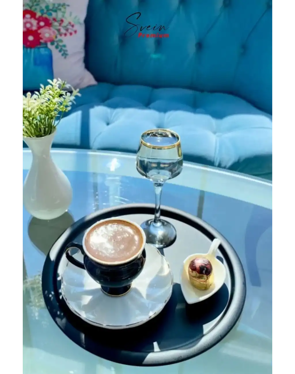 Özel Üretim 6 Parça Renkli Metal Yuvarlak Paslanmaz Baton Tepsi Sunum Seti Çay Kahve Pasta Yemek