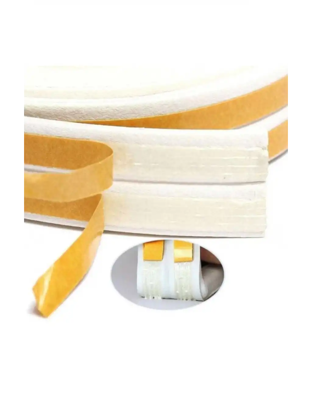 4 Metre Beyaz Pvc Doğrama Kapı Pencere Soğuk Geçirmez Sızdırmaz İzolasyon Fitil Yapışkanlı 2x2=4 mt