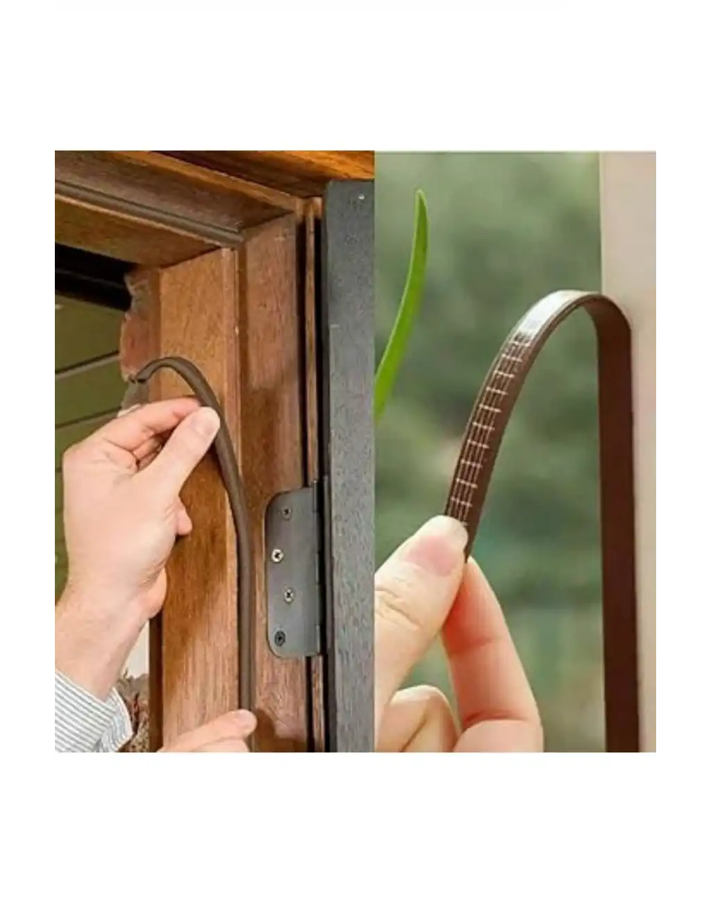 4 Metre Kahve Pvc Doğrama Kapı Pencere Soğuk Geçirmez Sızdırmaz İzolasyon Fitil Yapışkanlı 2x2=4 mt