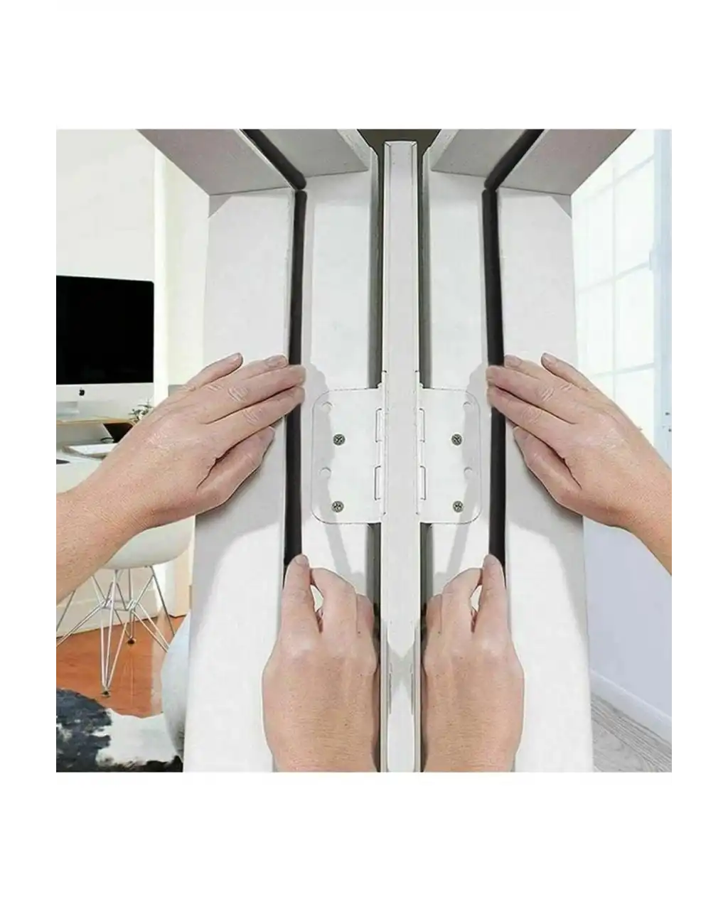 2 Metre Siyah Pvc Doğrama Kapı Pencere Soğuk Geçirmez Sızdırmaz İzolasyon Fitil Yapışkanlı 1x2=2 mt