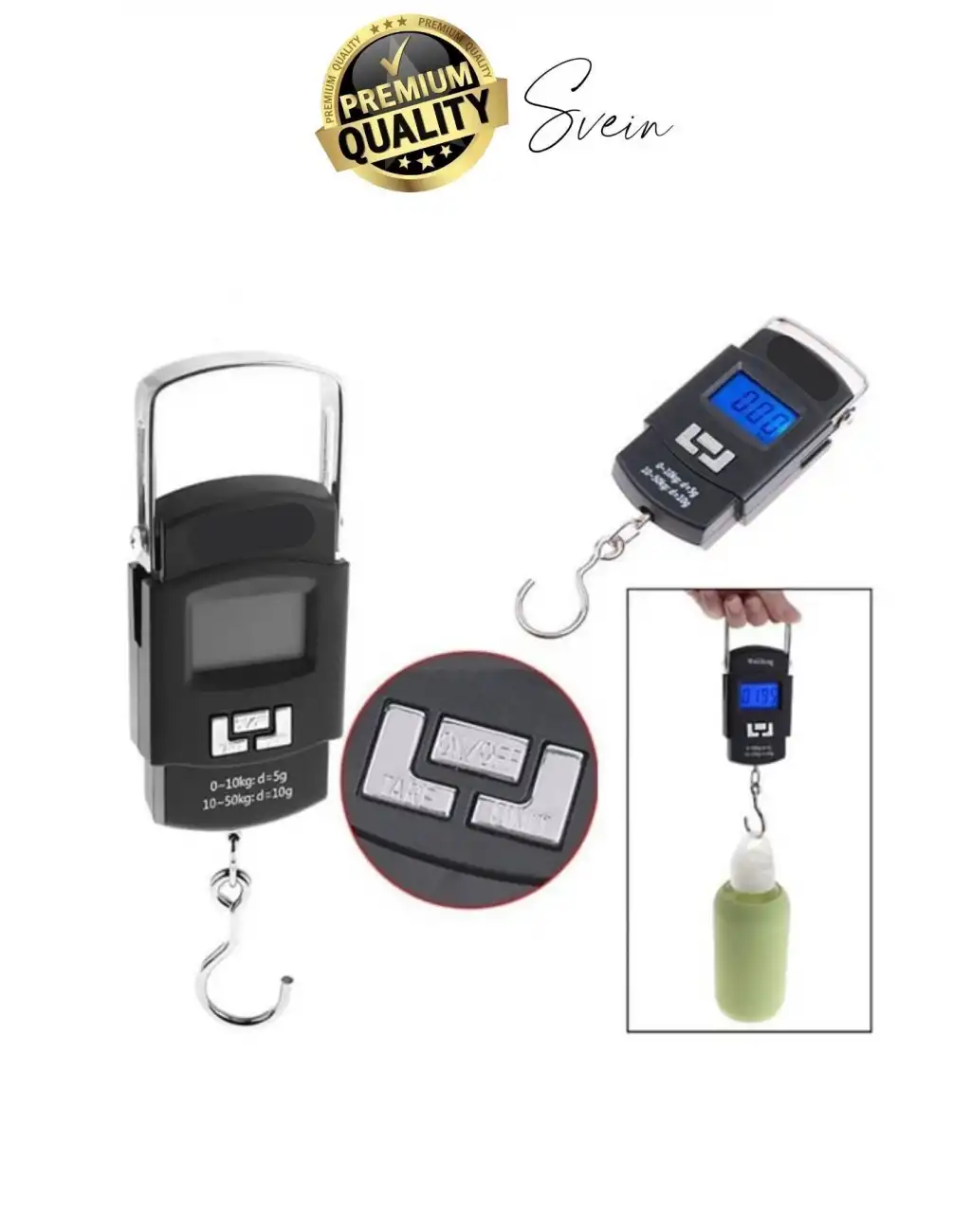 Taşınabilir Hassas Elektronik Terazi El Askılı Ölçekli LCD Dijital Göstergeli Ağırlıkları Bagaj