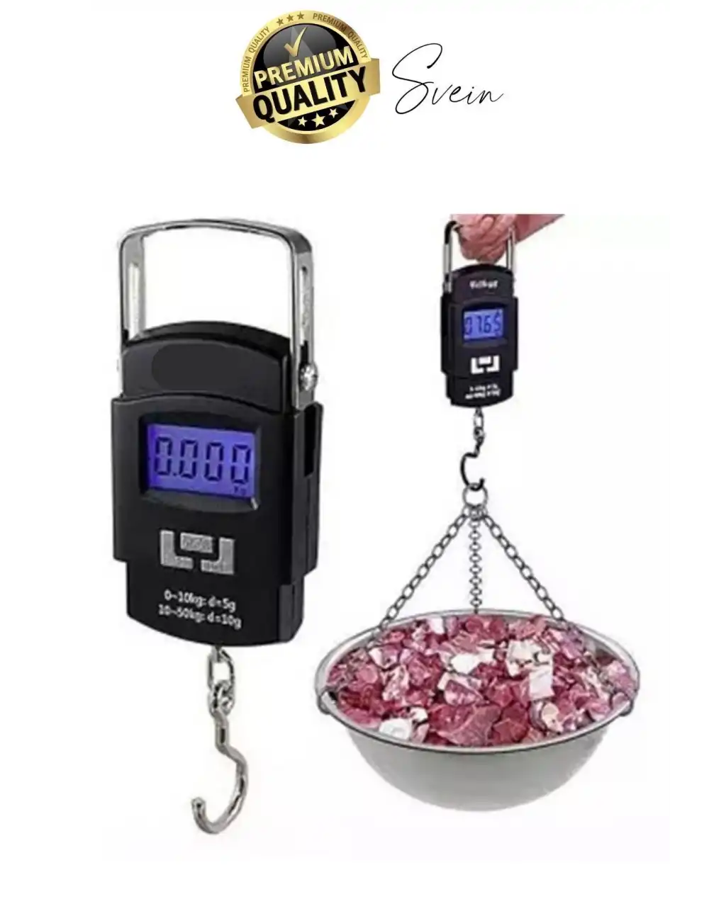 Taşınabilir Hassas Elektronik Terazi El Askılı Ölçekli LCD Dijital Göstergeli Ağırlıkları Bagaj