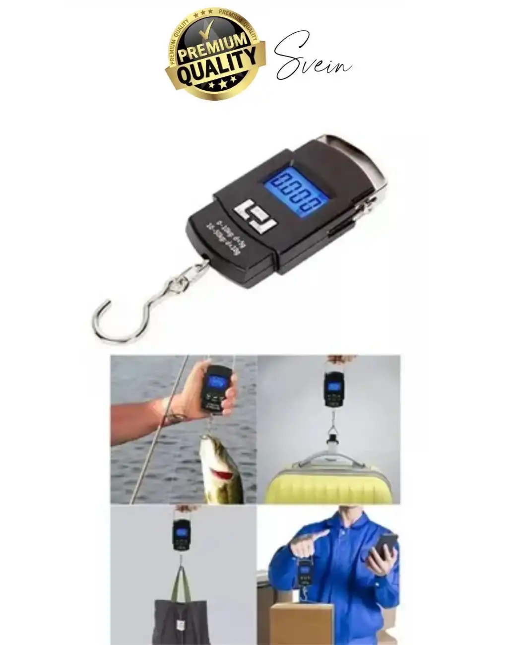 Taşınabilir Hassas Elektronik Terazi El Askılı Ölçekli LCD Dijital Göstergeli Ağırlıkları Bagaj