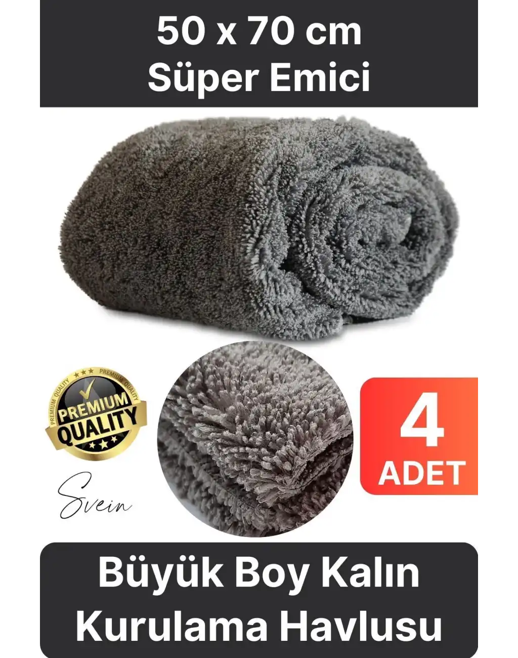 4 Adet Süper Emici Tüm Cam Yüzeylere Uygun Oto Yıkama Mikrofiber Havlu Temizleme Kurutma Bezi