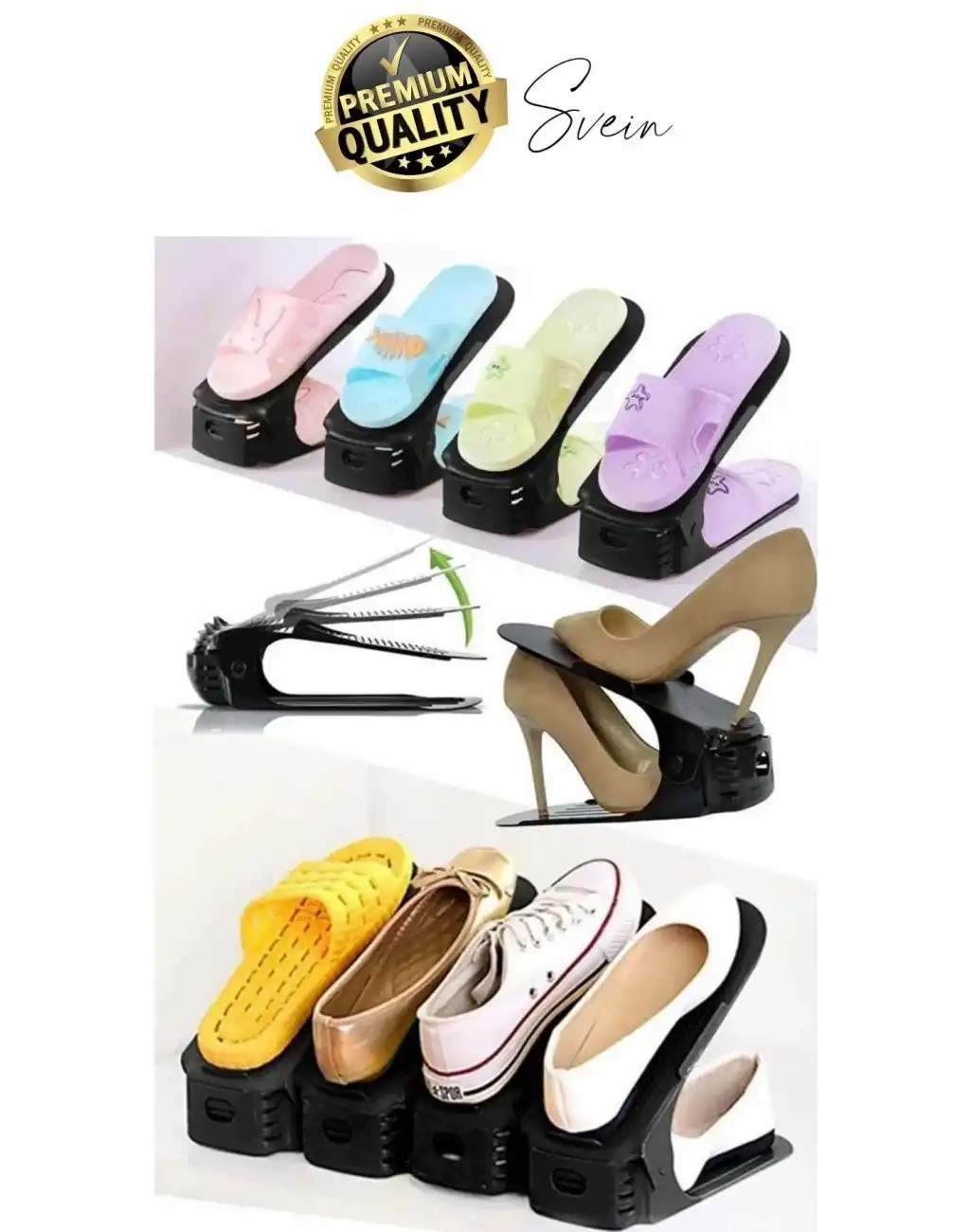 Ayakkabı Rampası İstifleyici Dolap İçi Depolama Organizer Koruyucu Katlı Düzenleyici Ayarlanabilir