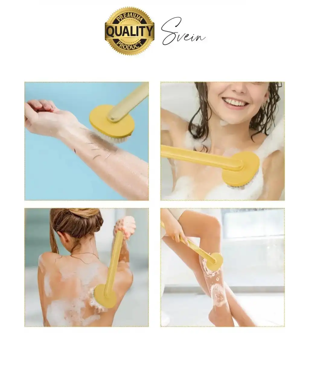 Saplı Sıvı Sabun Duş Jeli Şampuan Peeling Etkili Silikon Hazneli Pratik Sırt Kesesi Duş Fırçası