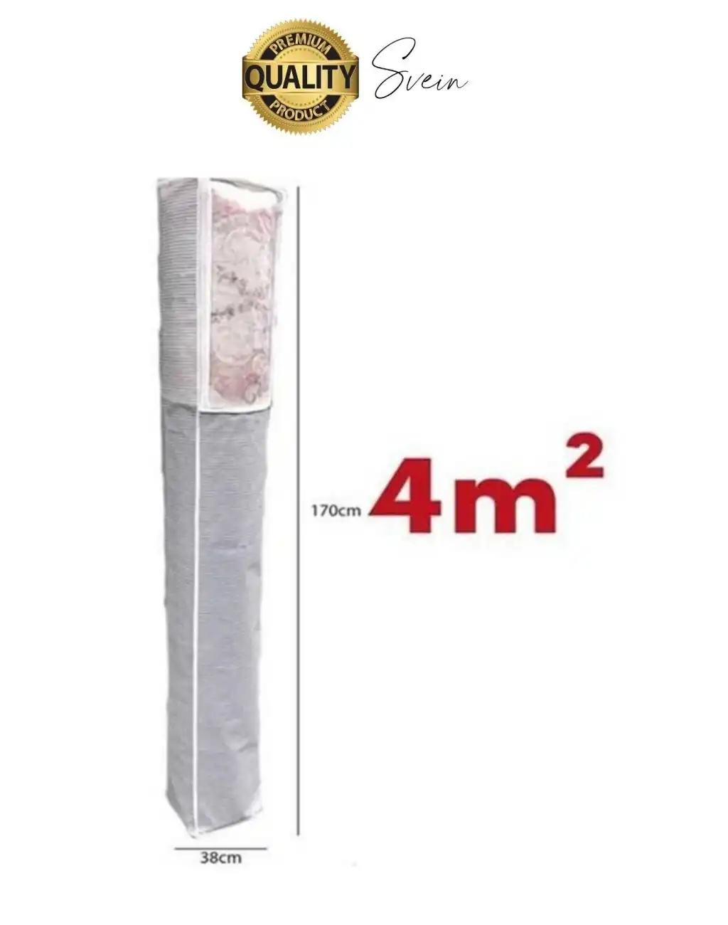 Halı Kılıfı Poşeti Çuvalı Kabı PVC Pencereli Hurcu Hunç Çizgili Model Saklama Organizeri 4 M2