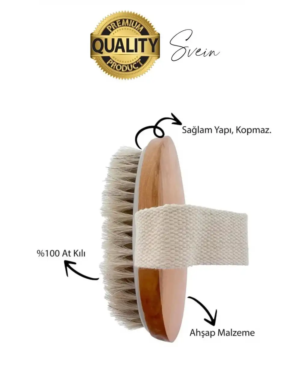 %100 Doğal At Kılı Çatlak Karşıtı Banyo Peeling Fırçası Kese Ölü Deriden Arındırır