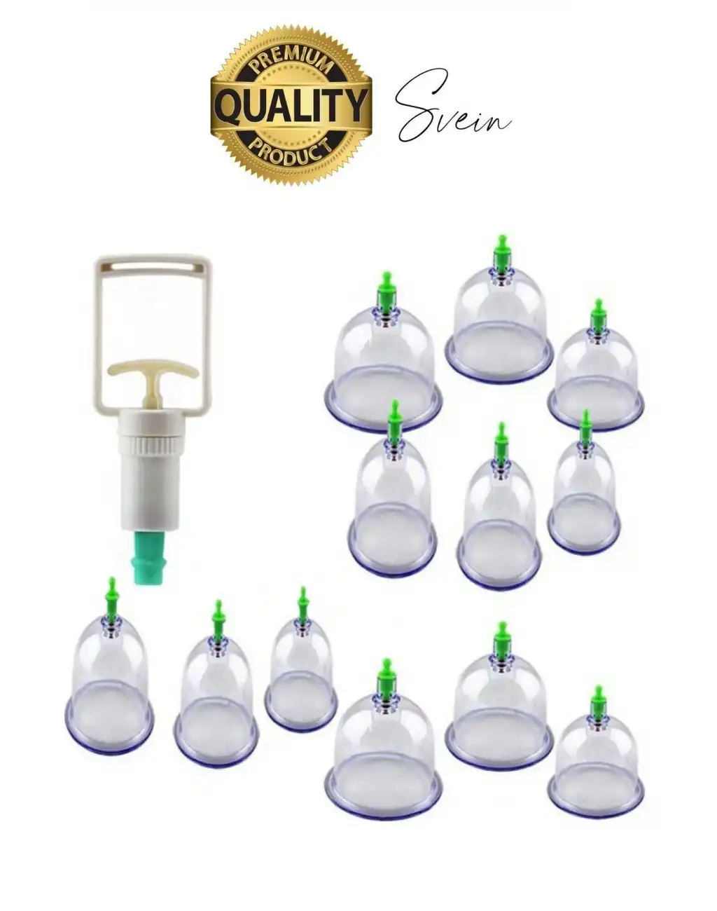 Özel Üretim Fizyoterapi Seri 12 Parça Vakumlu Masaj Etkili Hacamat Kupa Çekme Seti Masaj Sırt