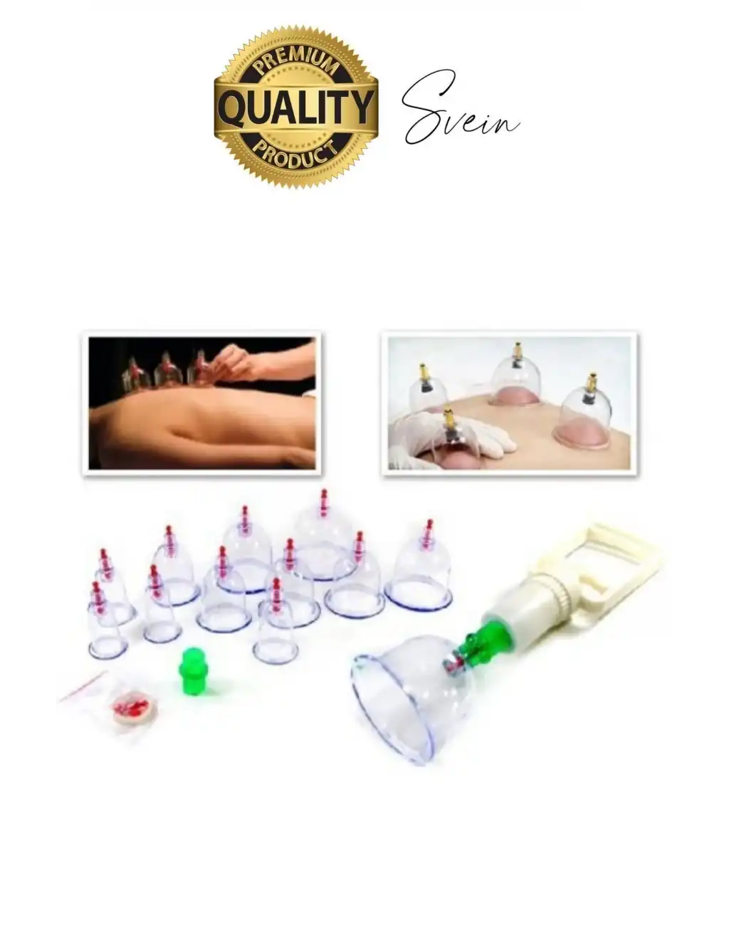 Özel Üretim Fizyoterapi Seri 12 Parça Vakumlu Masaj Etkili Hacamat Kupa Çekme Seti Masaj Sırt