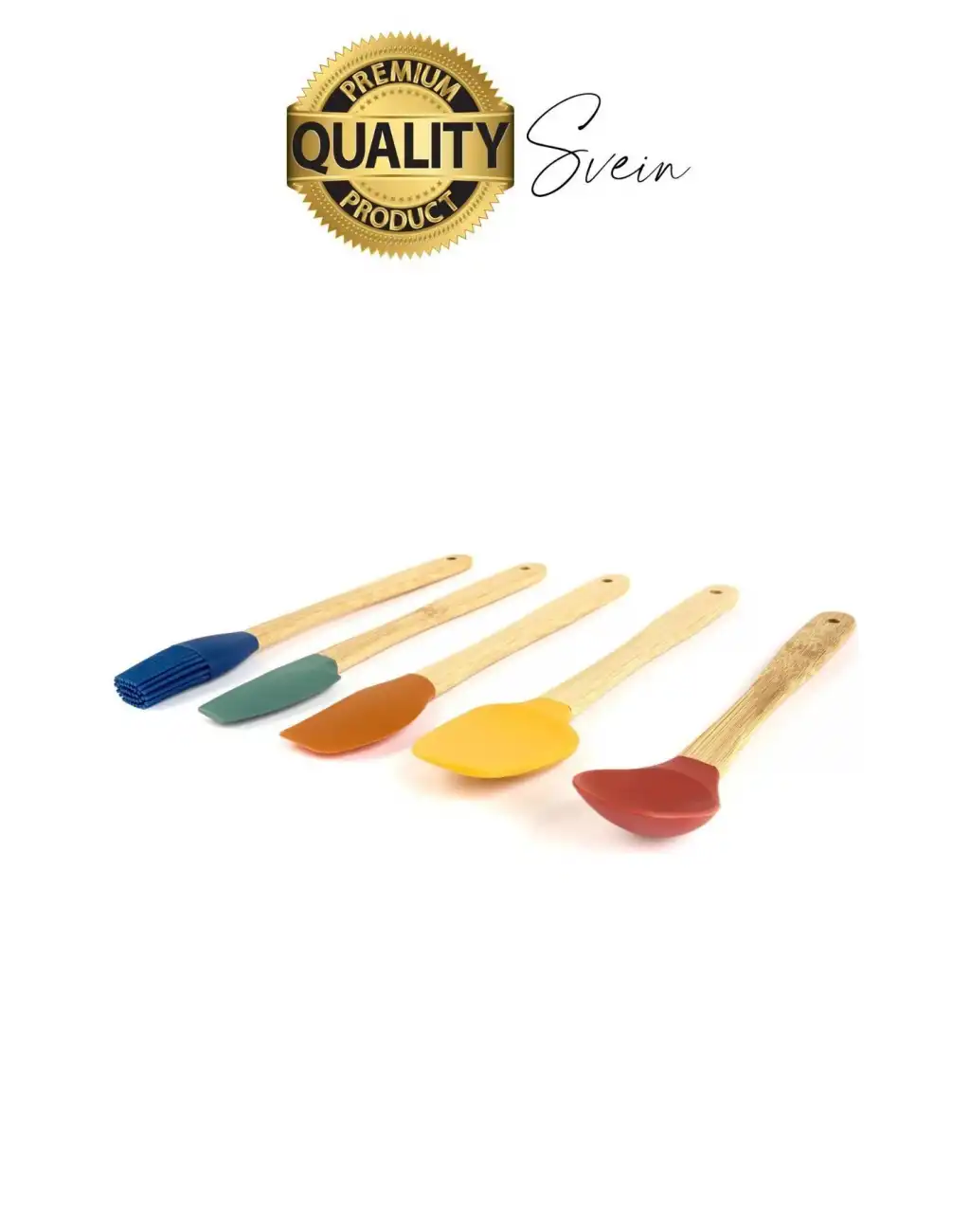 Mini Spatula Kaşık Fırça Setleri Yapışmaz Silikon Tencere Ahşap Saplı Renkli Pişirme Mutfak Araçları