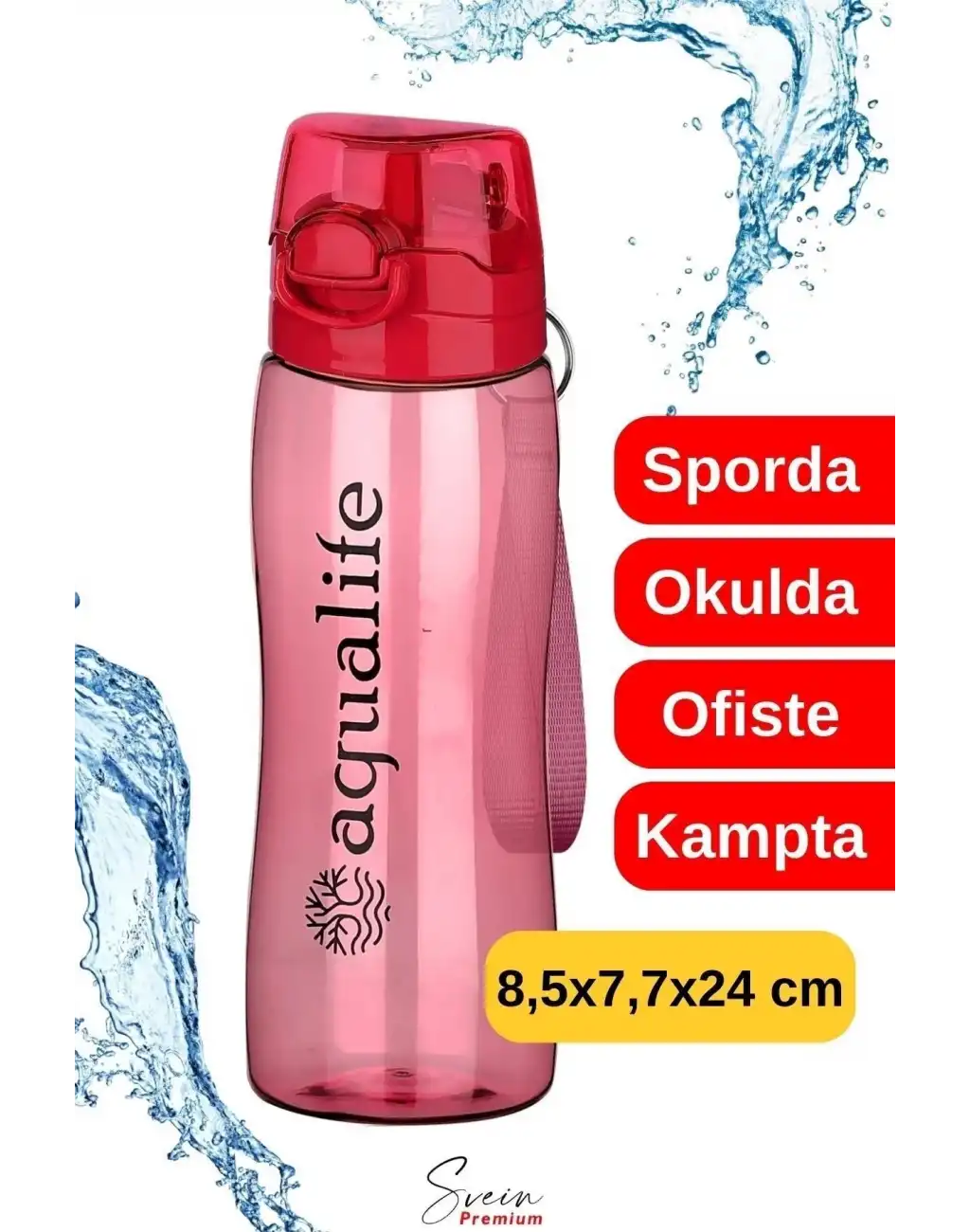 Kilitli Kapaklı Sızdırmaz Suluk Darbeye Isıya Dayanıklı Şeffaf Plastik