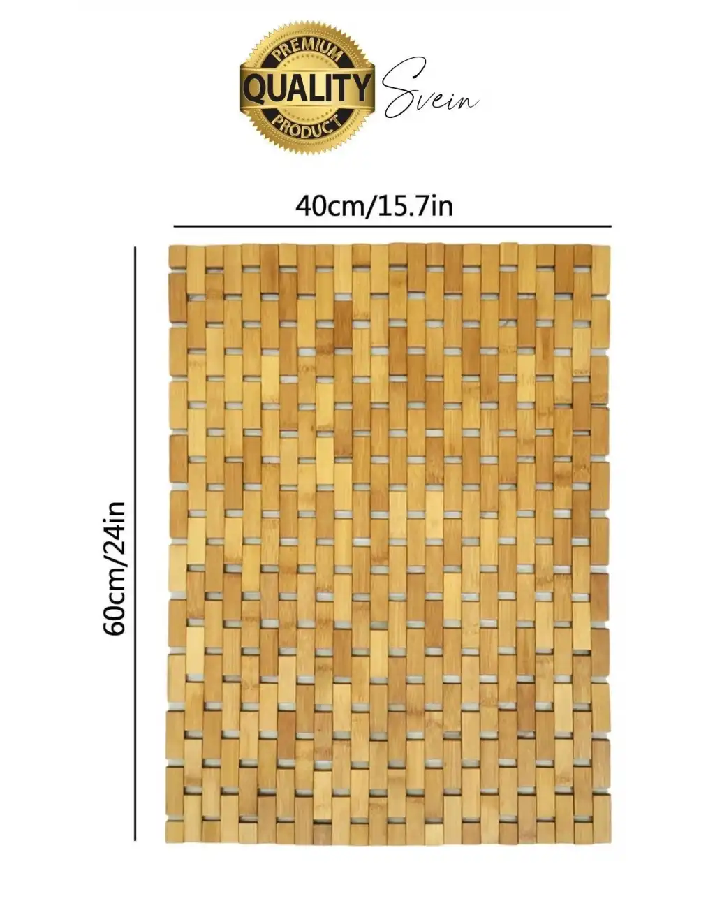 Kaydırmaz Bambu Banyo Paspası Blok Dokuma Hasır Dekoratif Ayak Duş Matı Kapı Giriş Pedi Zemin Ev