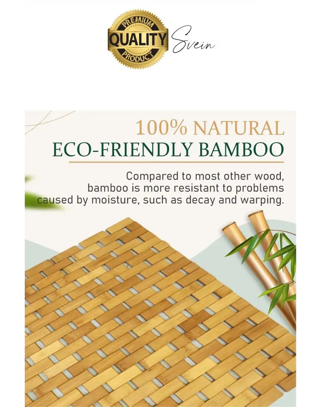 Kaydırmaz Bambu Banyo Paspası Blok Dokuma Hasır Dekoratif Ayak Duş Matı Kapı Giriş Pedi Zemin Ev