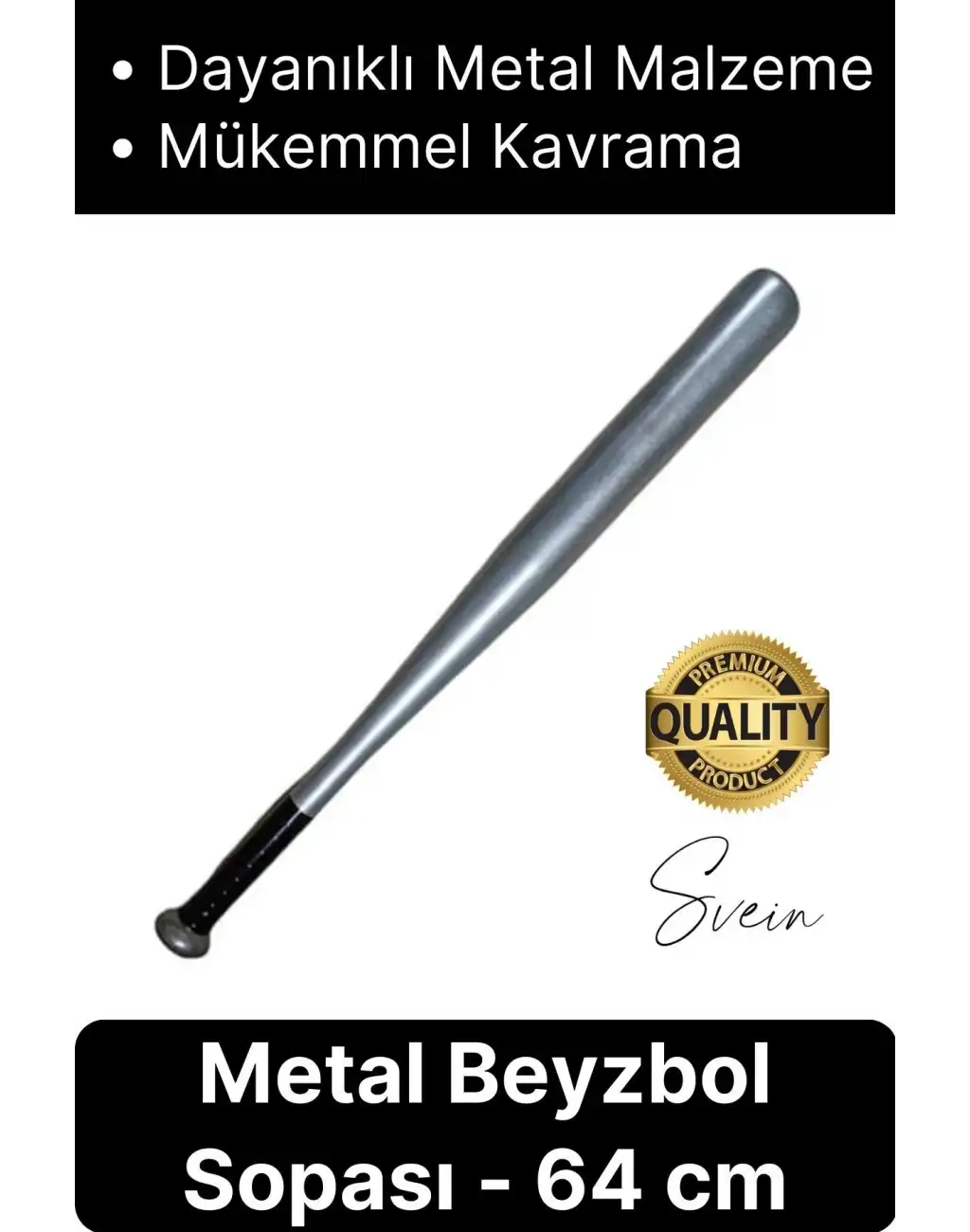 Özel Üretim %100 Metal Alaşım Orijinal 25 inç 64cm Metal Beyzbol Sopası Mükemmel Kavrayış Kırılmaz