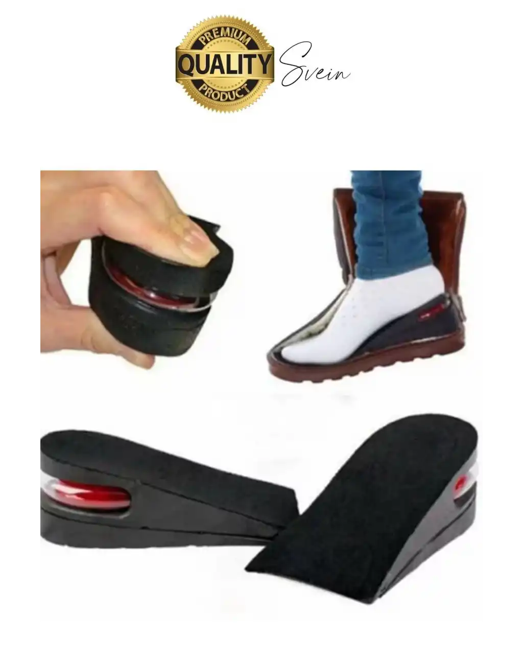 Özel Üretim 5 cm Boy Uzatan Unisex Görünmeyen Gizli Topuk Yükseltici Hava Yastıklı Destekli Tabanlık