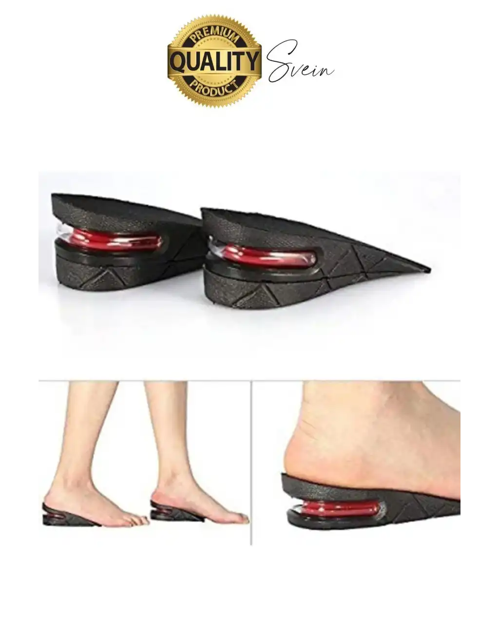 Özel Üretim 5 cm Boy Uzatan Unisex Görünmeyen Gizli Topuk Yükseltici Hava Yastıklı Destekli Tabanlık