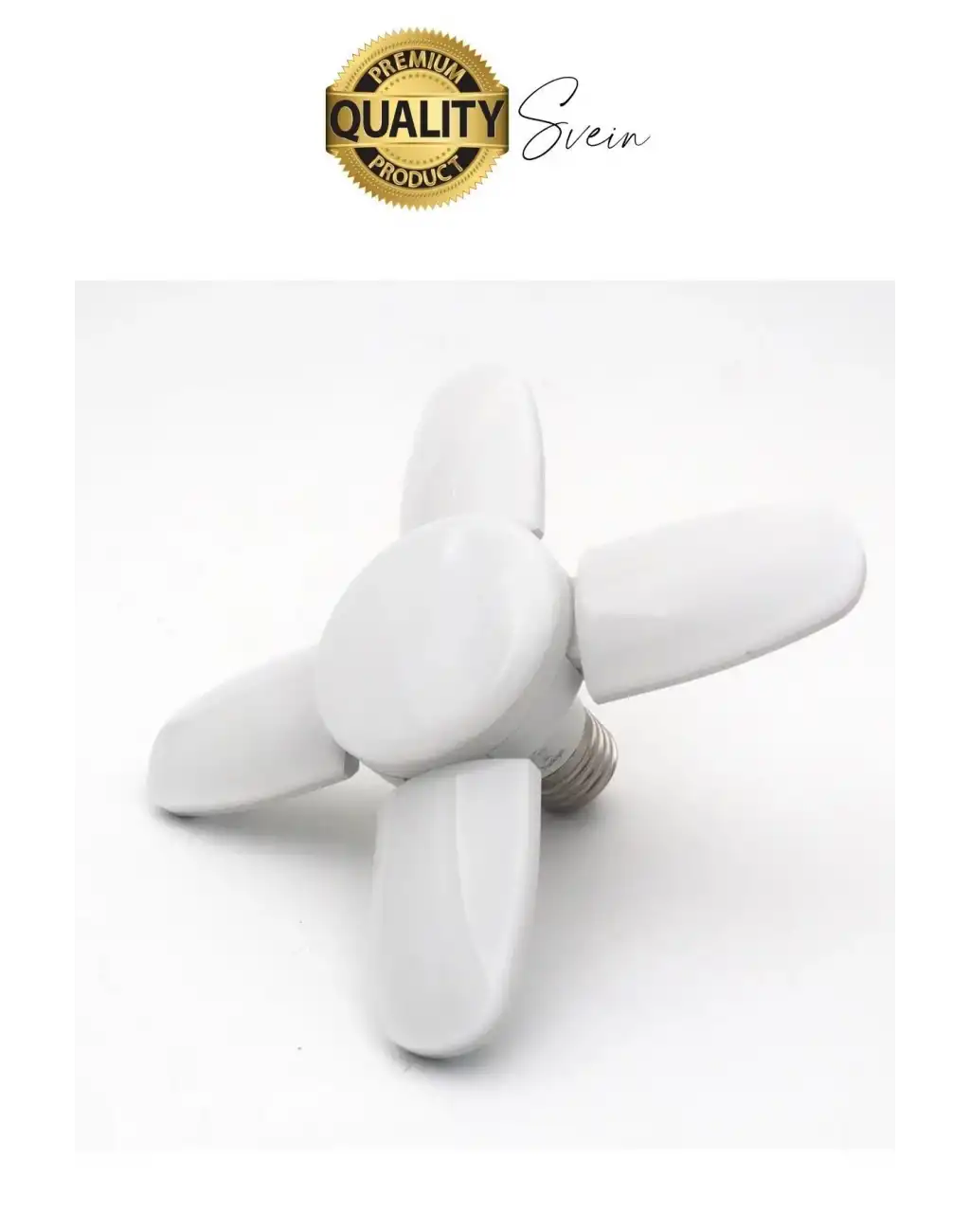 Özel Tasarım 4 Kollu Kanatlı Katlanabilir Yüksek Lümenli Tasarruflu Pervane Led Lamba Ampul Işık