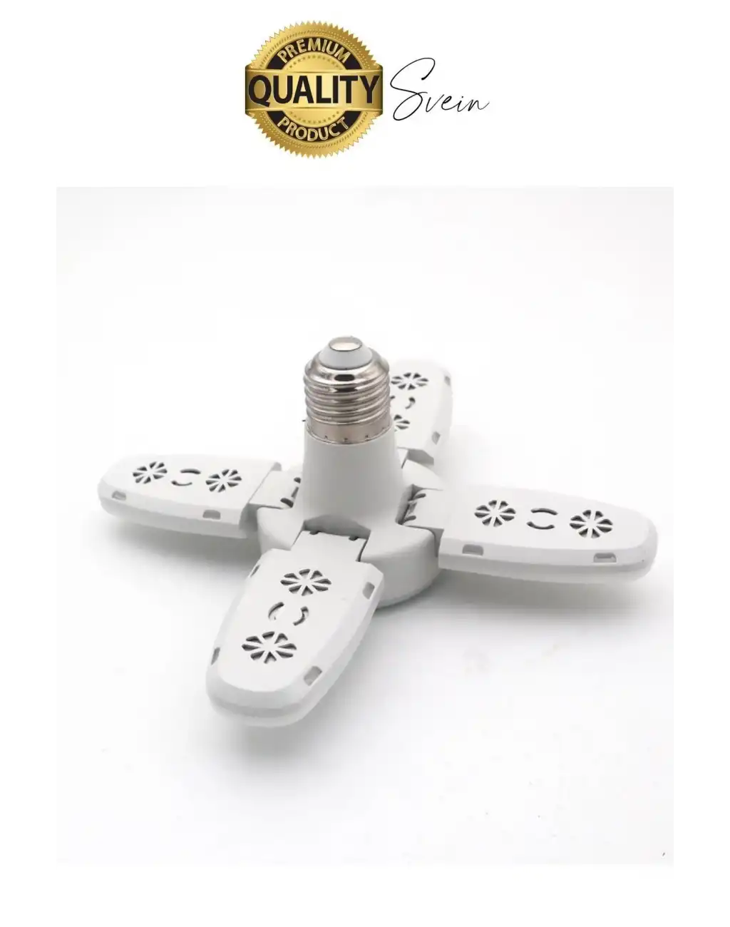 Özel Tasarım 4 Kollu Kanatlı Katlanabilir Yüksek Lümenli Tasarruflu Pervane Led Lamba Ampul Işık