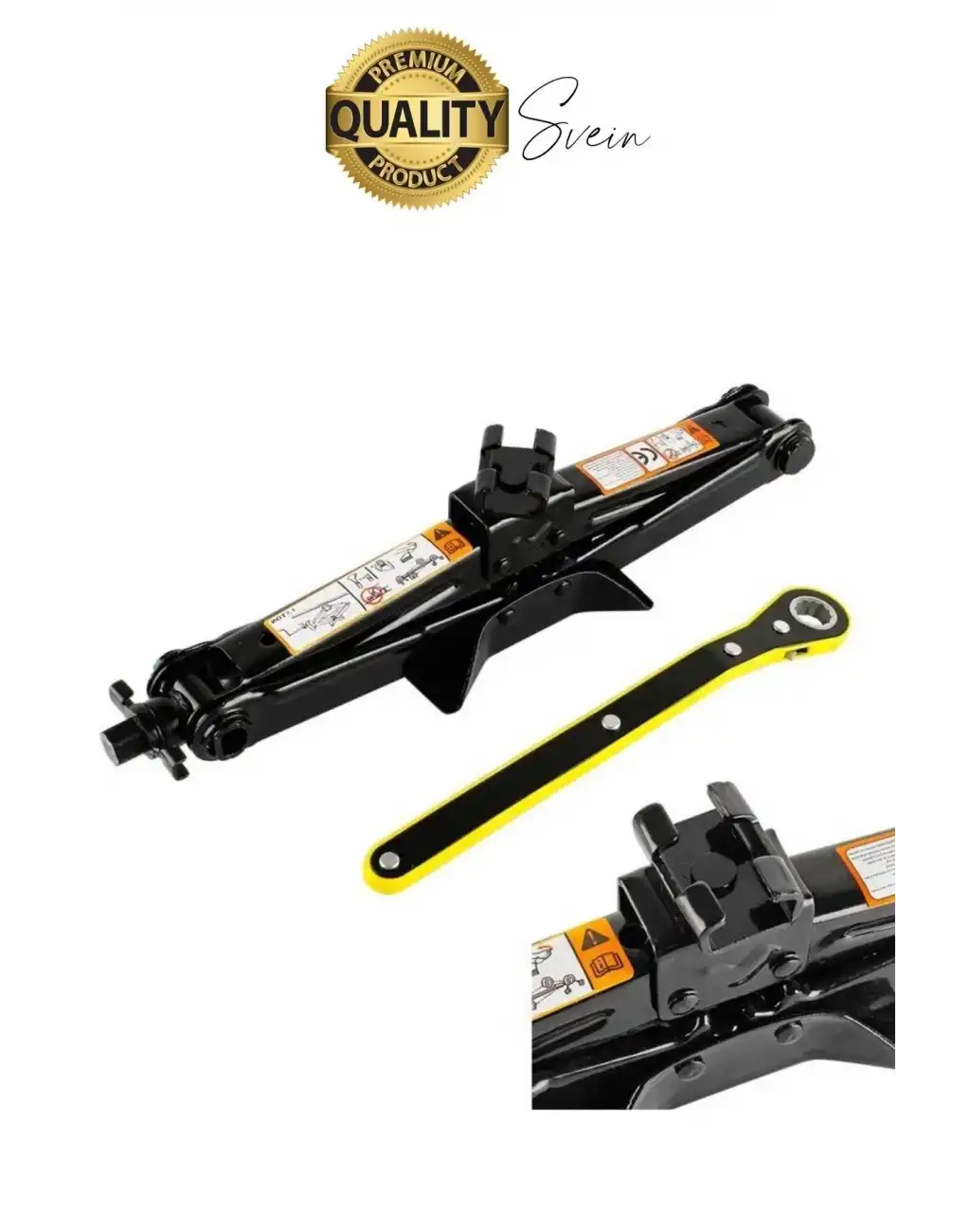 Dayanıklı Araba Kaldırma Akordiyon Tip Makas Cırcır Kollu 1.5 Ton Bijon Anahtarlı Otomobil Kriko Set